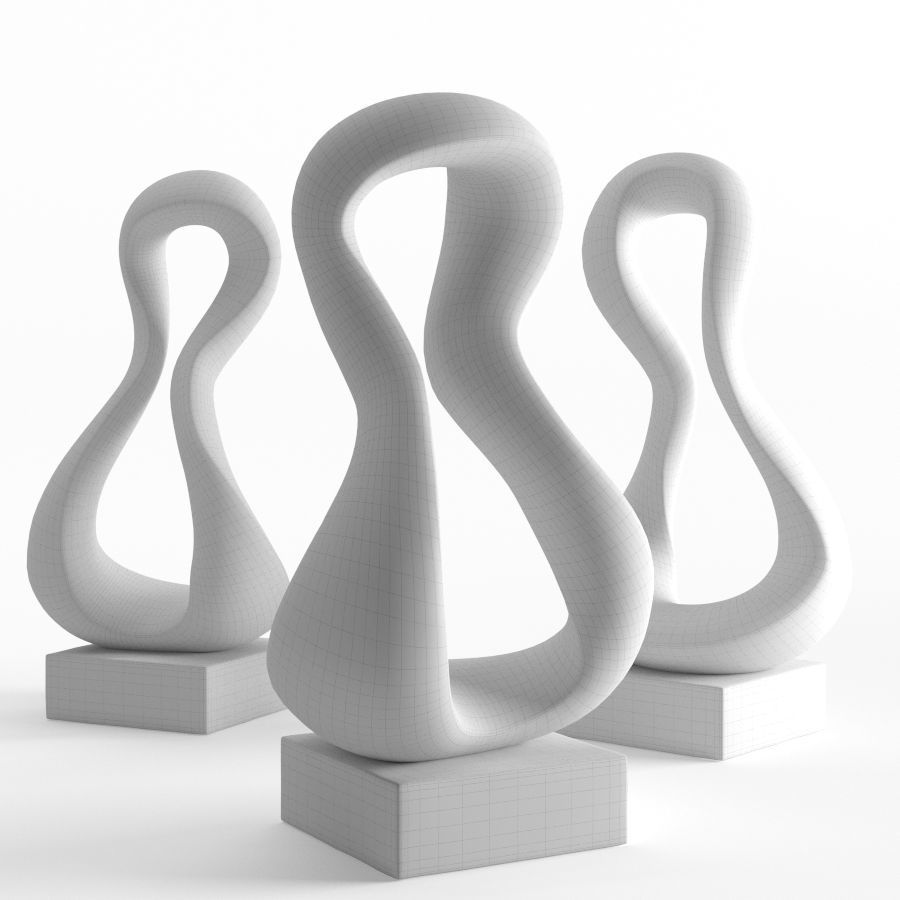 Modern Decorative Abstract Art Sculpture 04 3D model CGTrader
