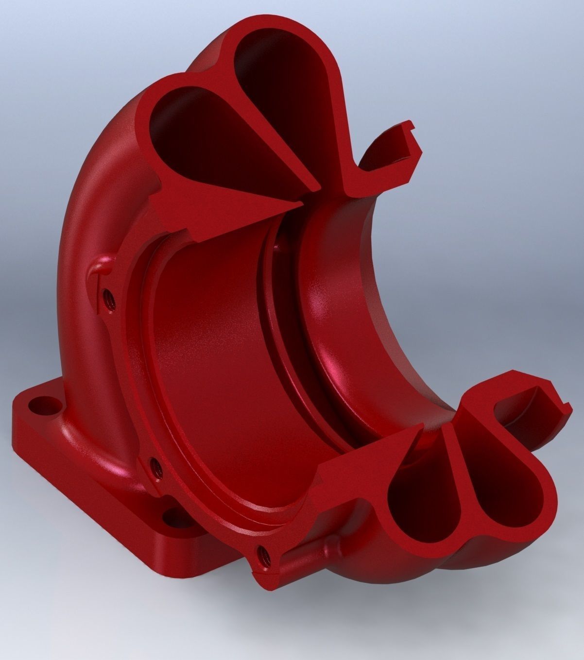Turbocharger Turbine Housing 3D model 3D printable CGTrader