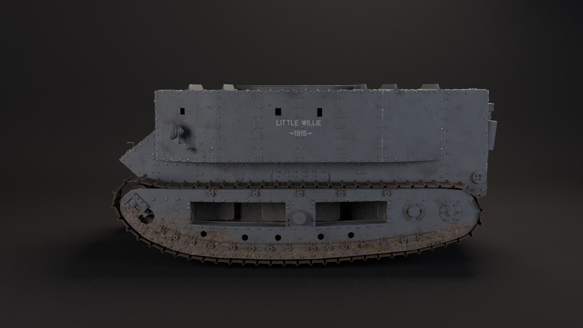 Little Willie WW1 Tank 1915 3D model CGTrader