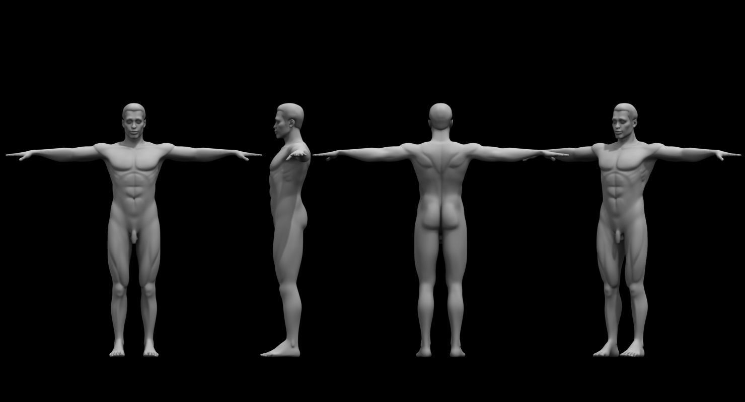 man ful figure 3d model