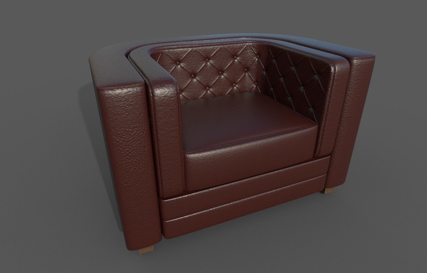 Model Chesterfield Single Seater Sofa With Pbr Chesterfield Single Seater Sofa With Pbr
