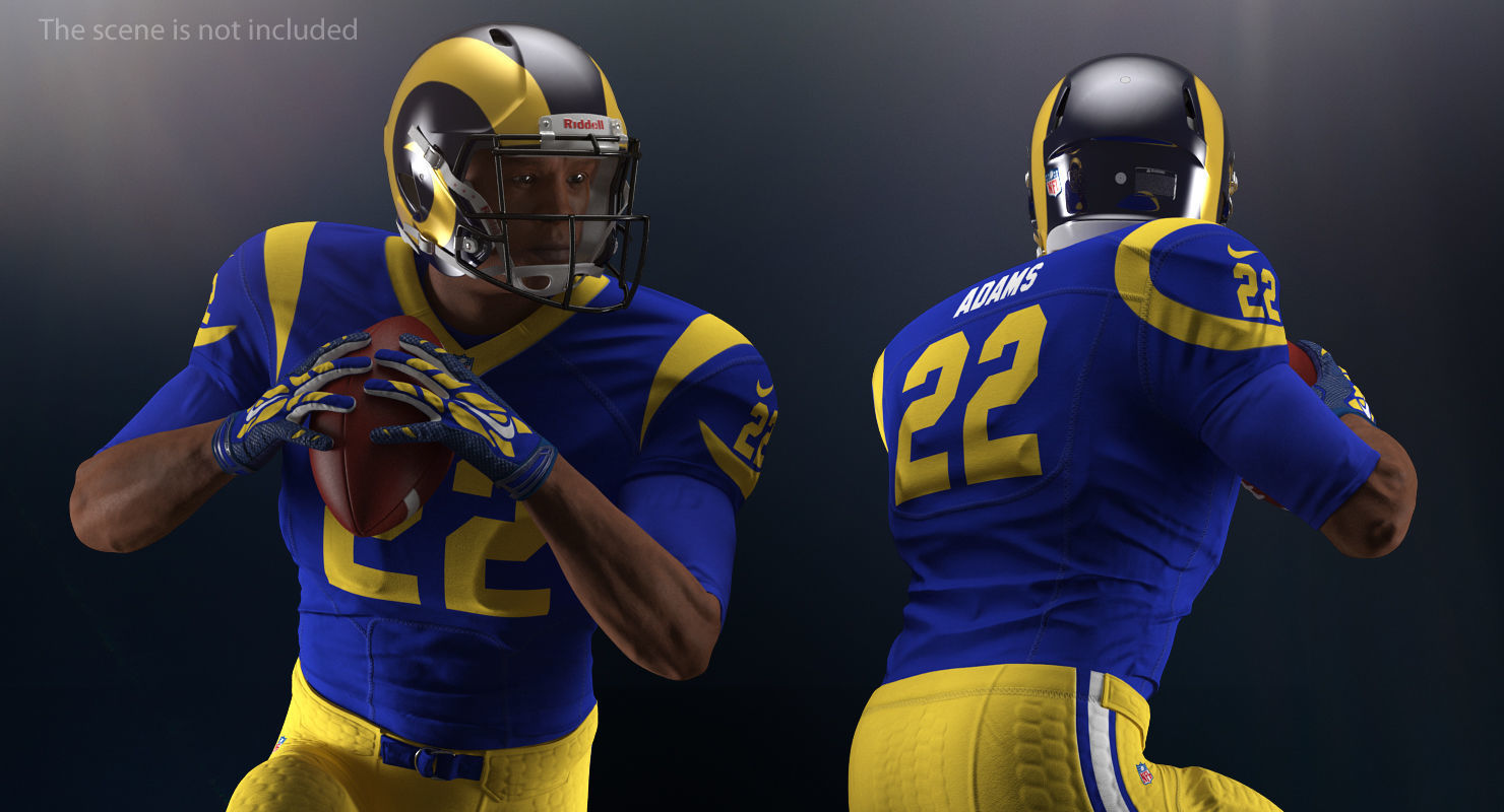 American Football Player LA Rams Rigged 3D model rigged CGTrader