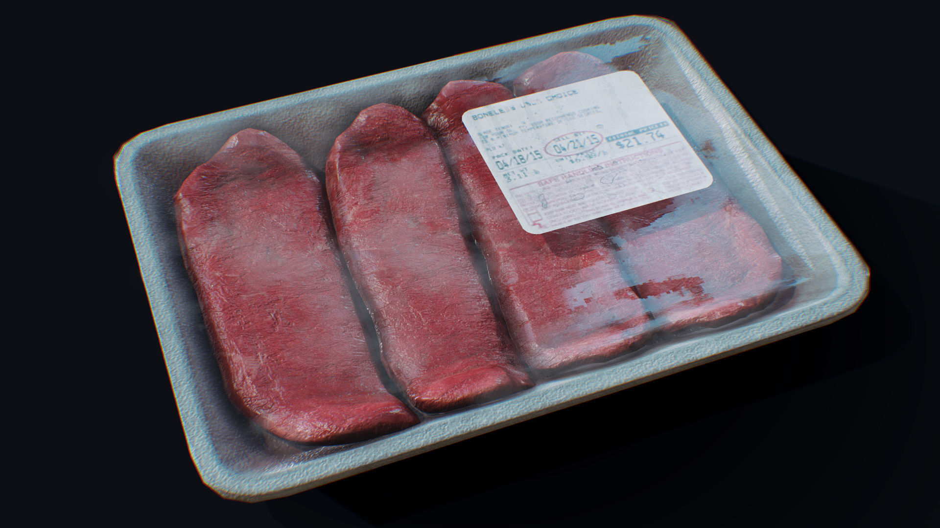 Fresh Meat Package 3D model CGTrader