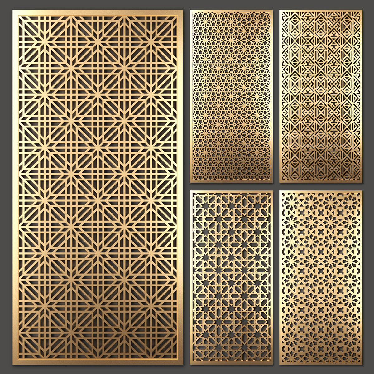Decorative panel set 43 3D model