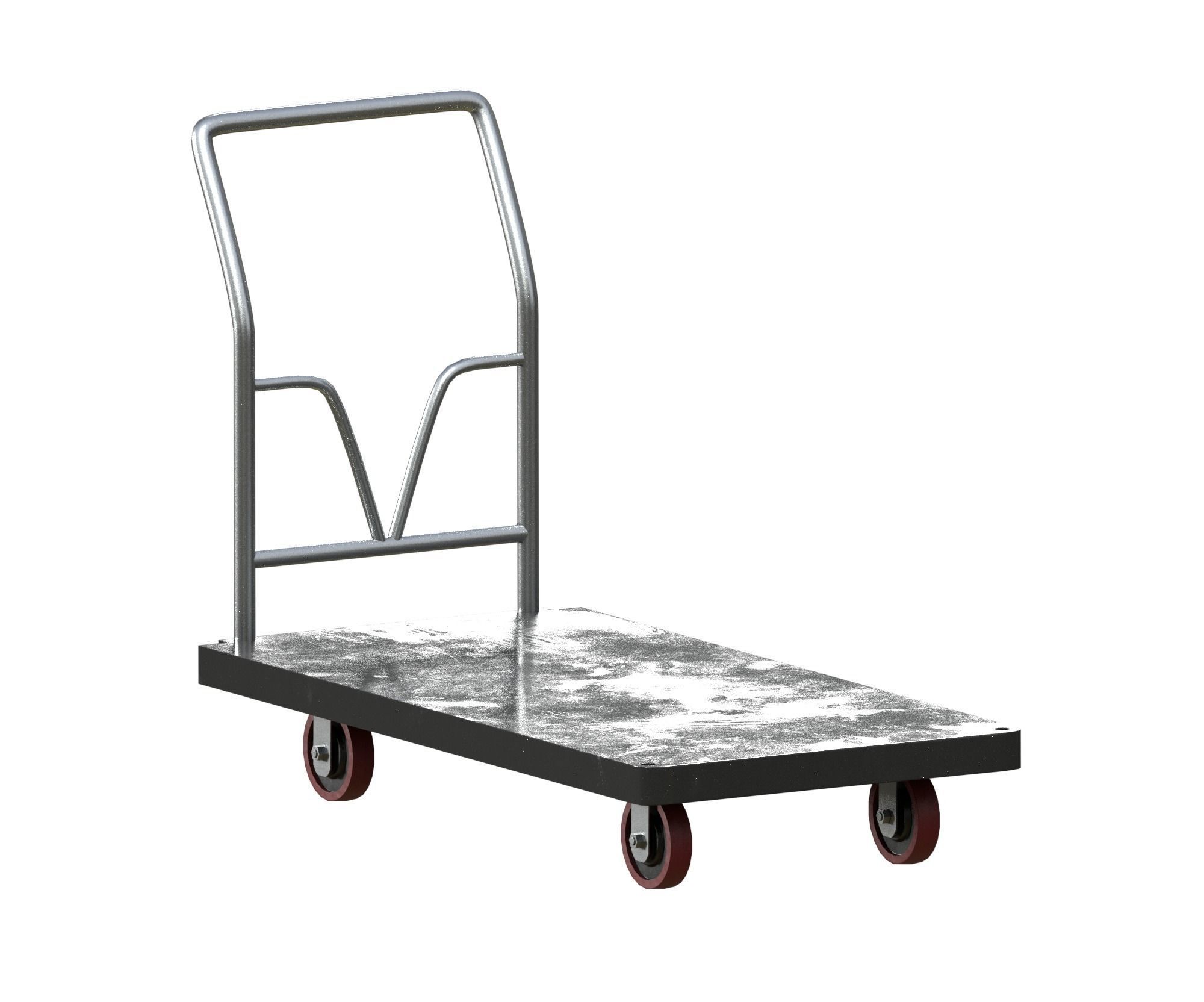 Black Cart Low-poly 3D model
