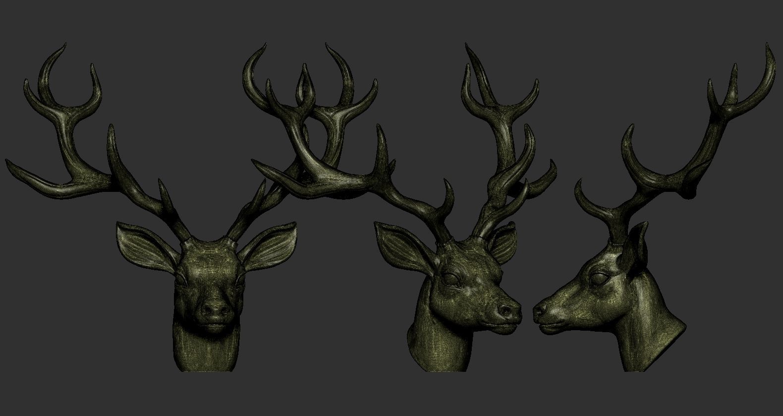 Deer Head02 3D model 3D printable | CGTrader