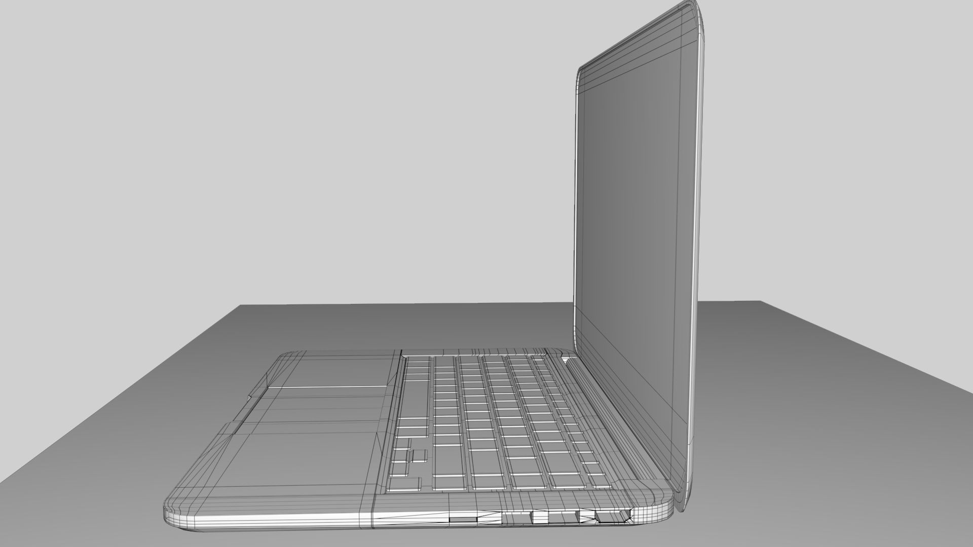 Generic aluminum laptop 3D model CGTrader