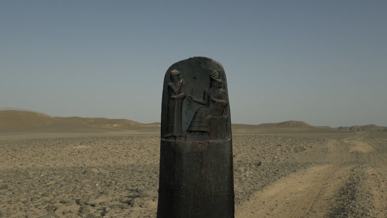 ASSYRIAN - STELE CODE OF HAMMURABI - 3D printing 3D model 3D printable ...