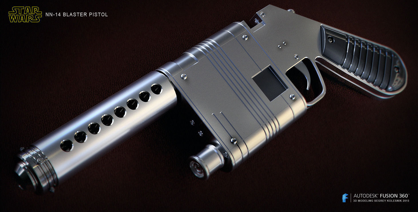 NN-14 blaster pistol 3D print model