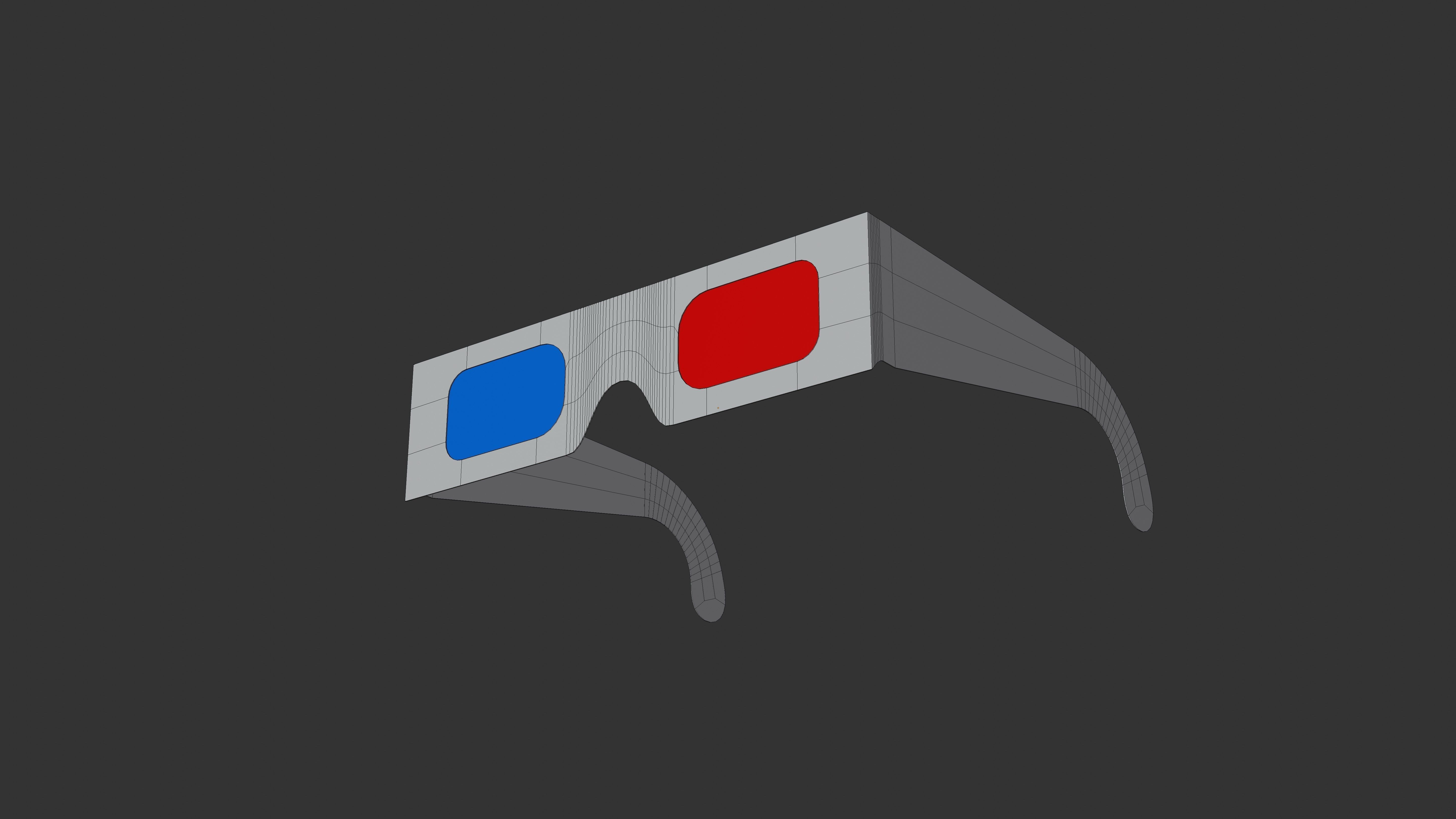 Anaglyph 3D glasses 3D model CGTrader