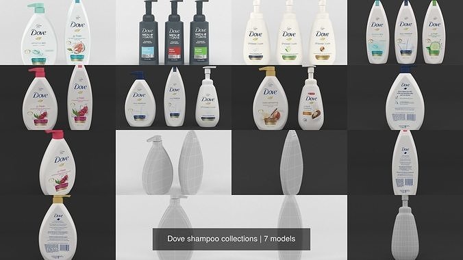 Dove shampoo collections | CGTrader