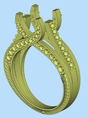 Wedding Diamond Ring 3D model 3D printable | CGTrader