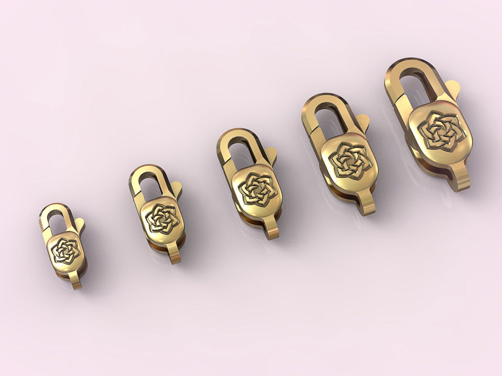 Locks for jewelry chains and bracelets 009 3D model 3D printable CGTrader
