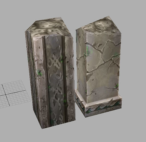 Game Model Arena - off pillars 01 3D model
