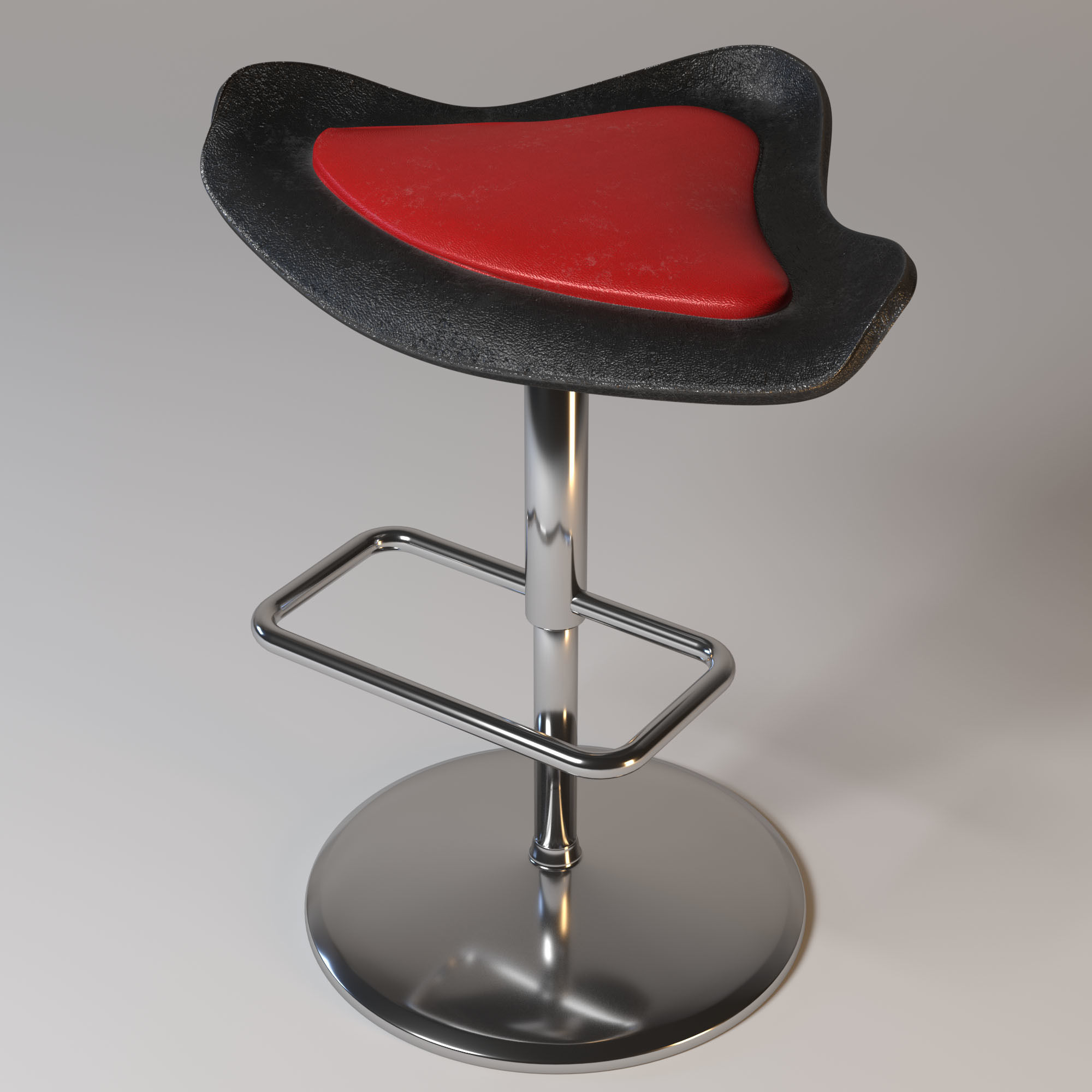 modern black red chair