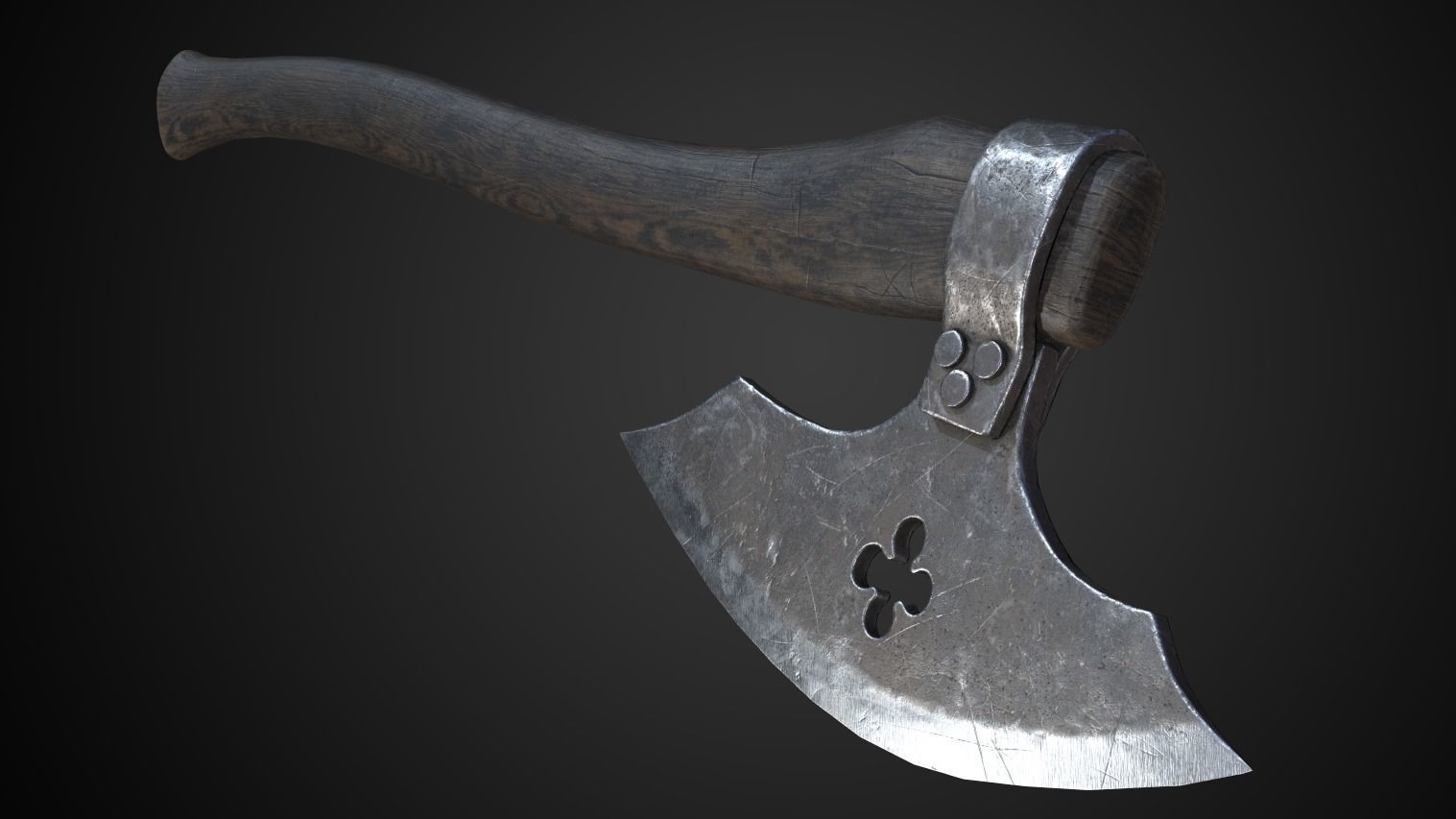 Historical Weaponry Medieval Battle Axe 01 3D model