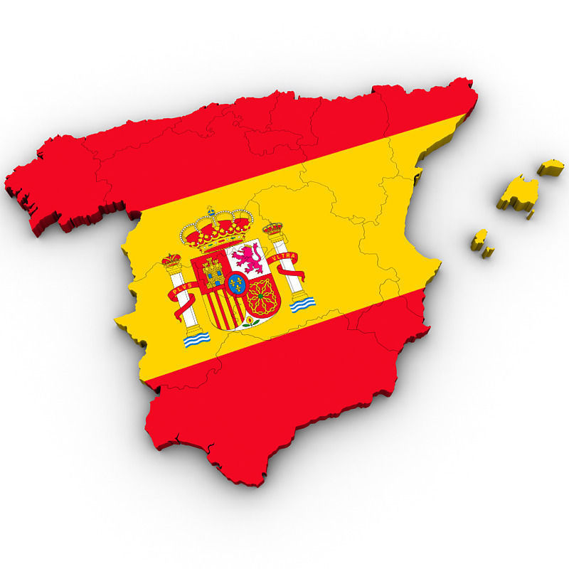 Map of Spain 3D model