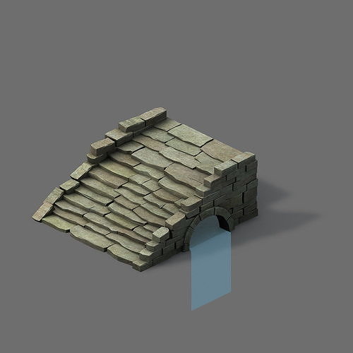Mountain - terrain stone staircase 03 3D model