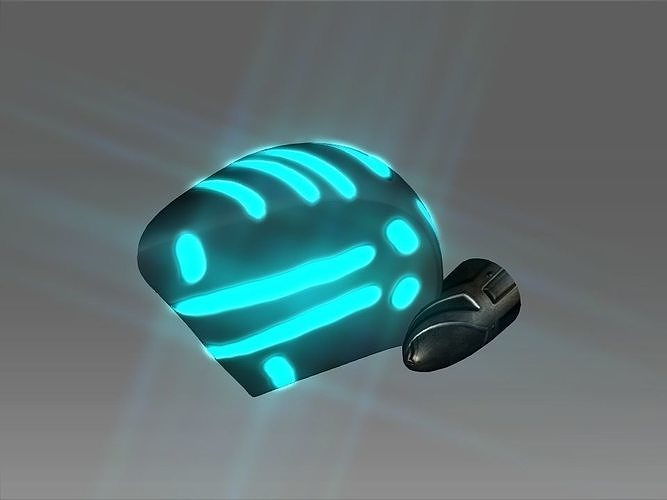 Pointed Front Space Ship Helm Low-poly 3D model