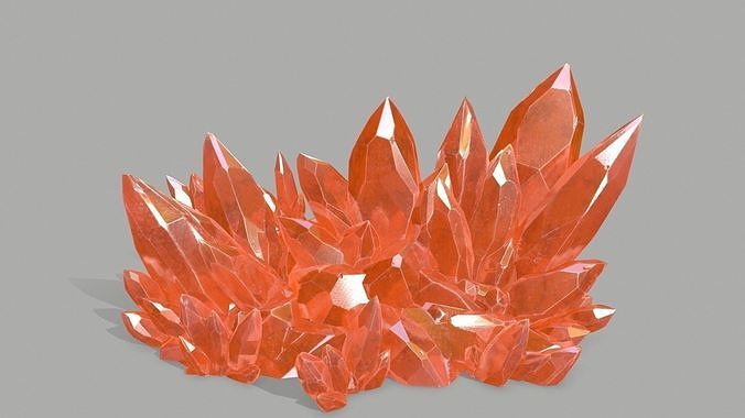 Crystal Set Low-poly 3D model