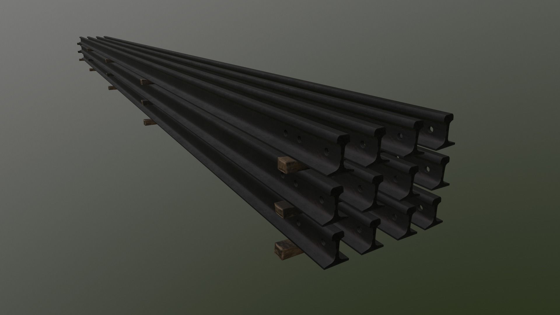 3D model Stacked Rails P65 VR / AR / low-poly | CGTrader