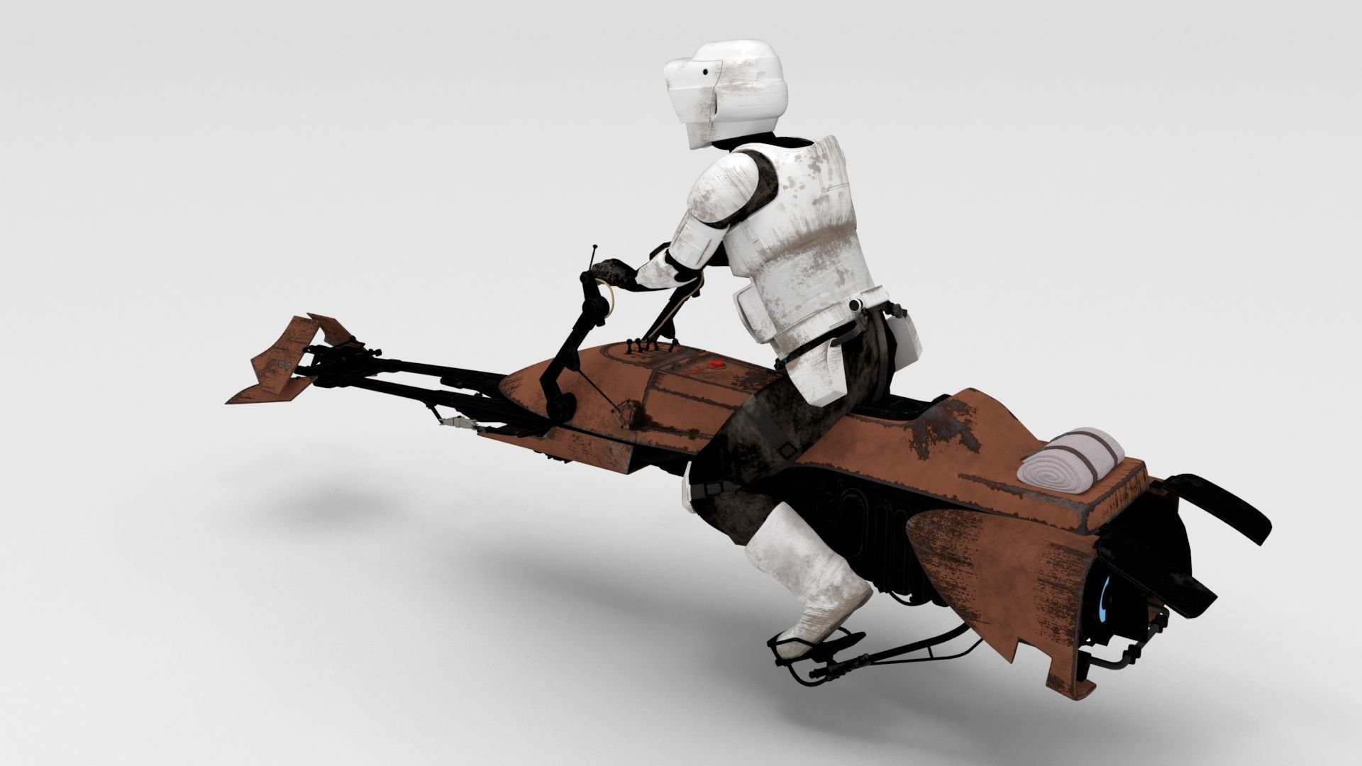 Star Wars - Set - Speeder bike with Scout trooper 3D model | CGTrader