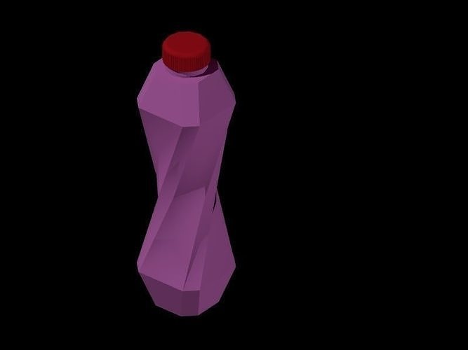Twisted Water Bottle or Juice Bottle for Premium Segment 3D model 3D