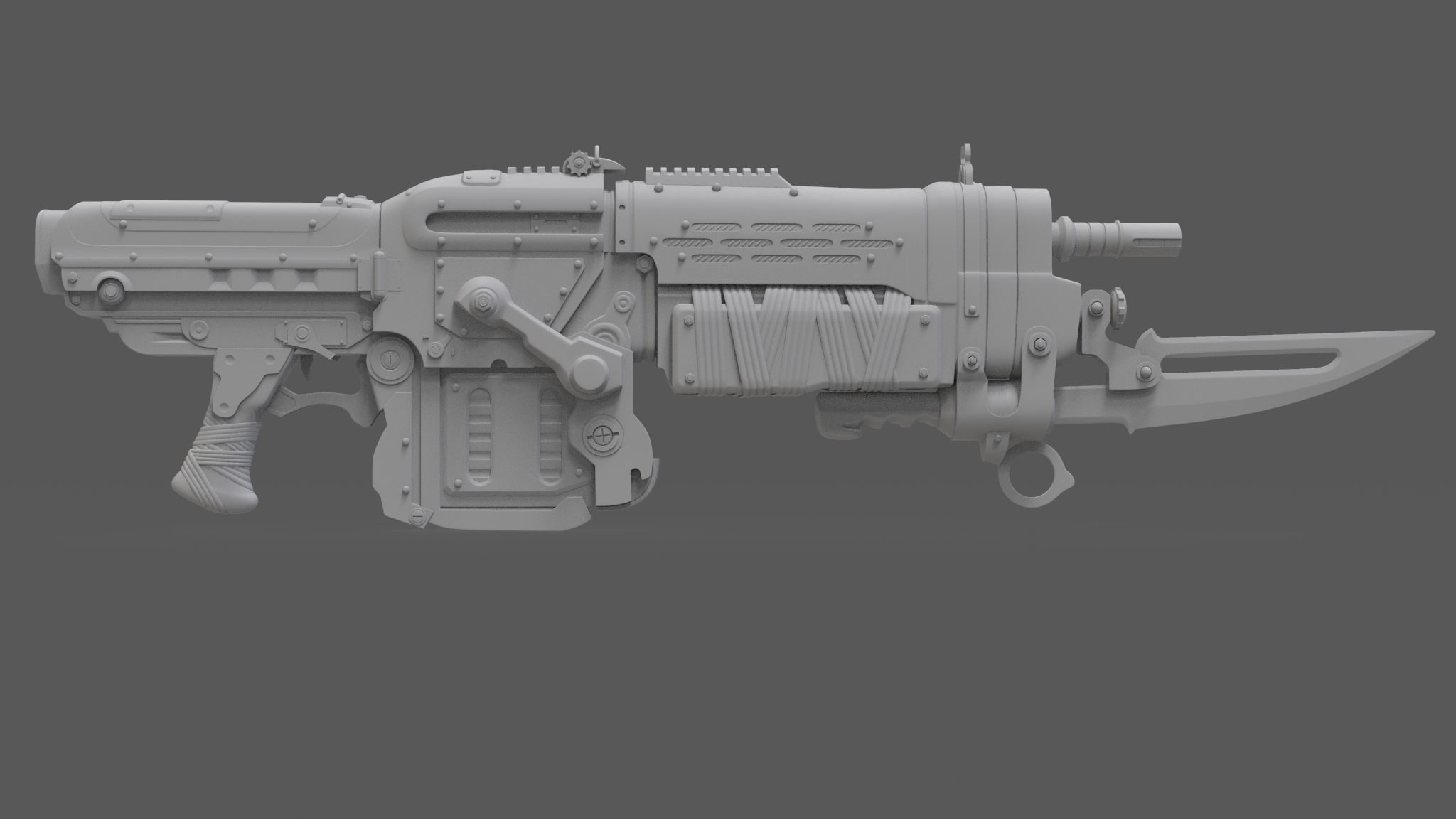 lancer rifle from gears of war 3D model CGTrader