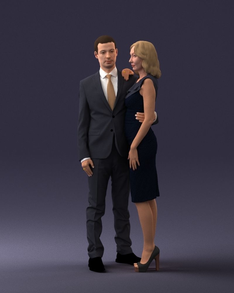 Outgoing couple 0109 3D Print Ready
