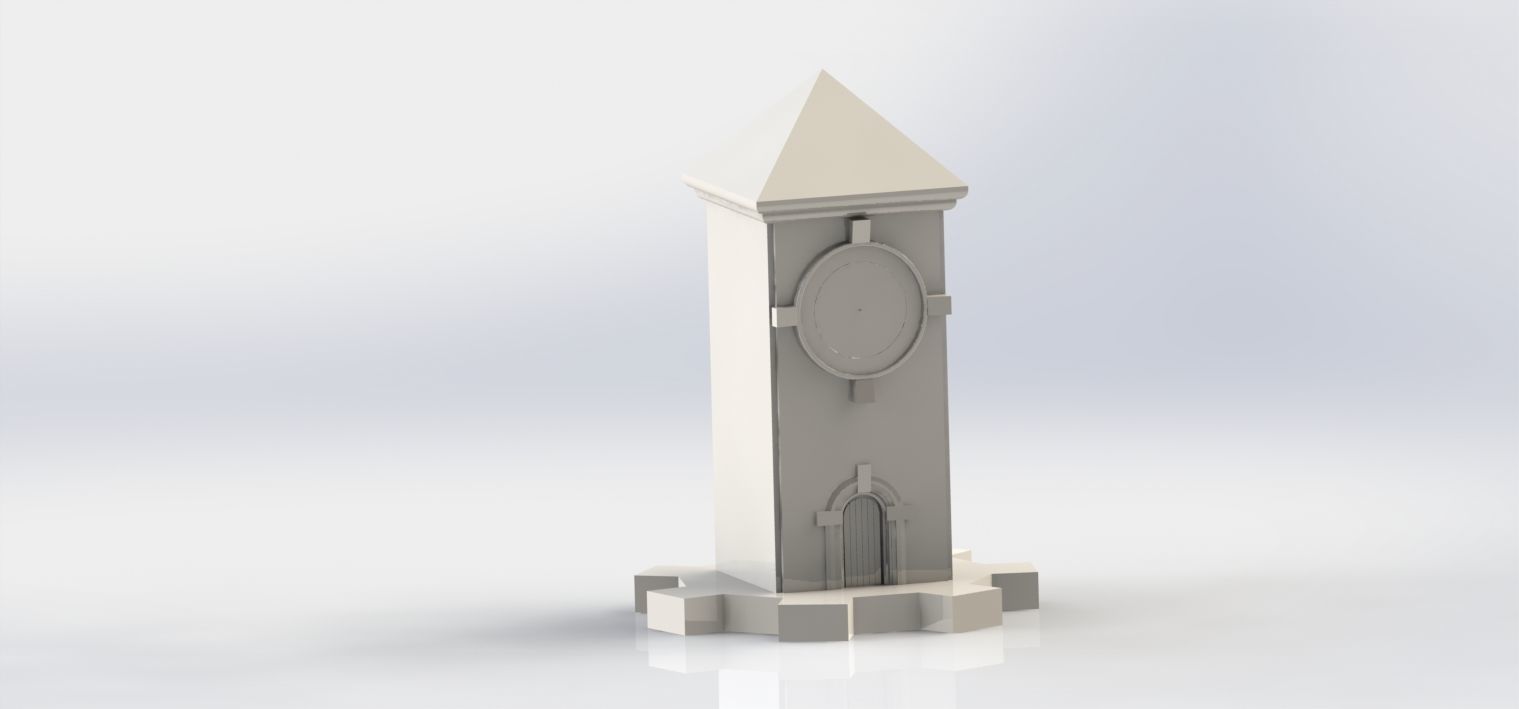 myst clock tower free 3D model CGTrader