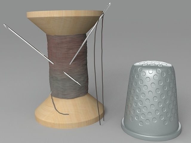 Thread and Needles 3D model | CGTrader
