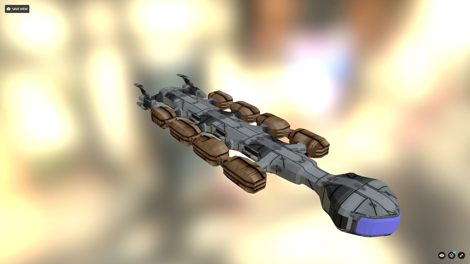 Space Transport From games Low-poly  3D model