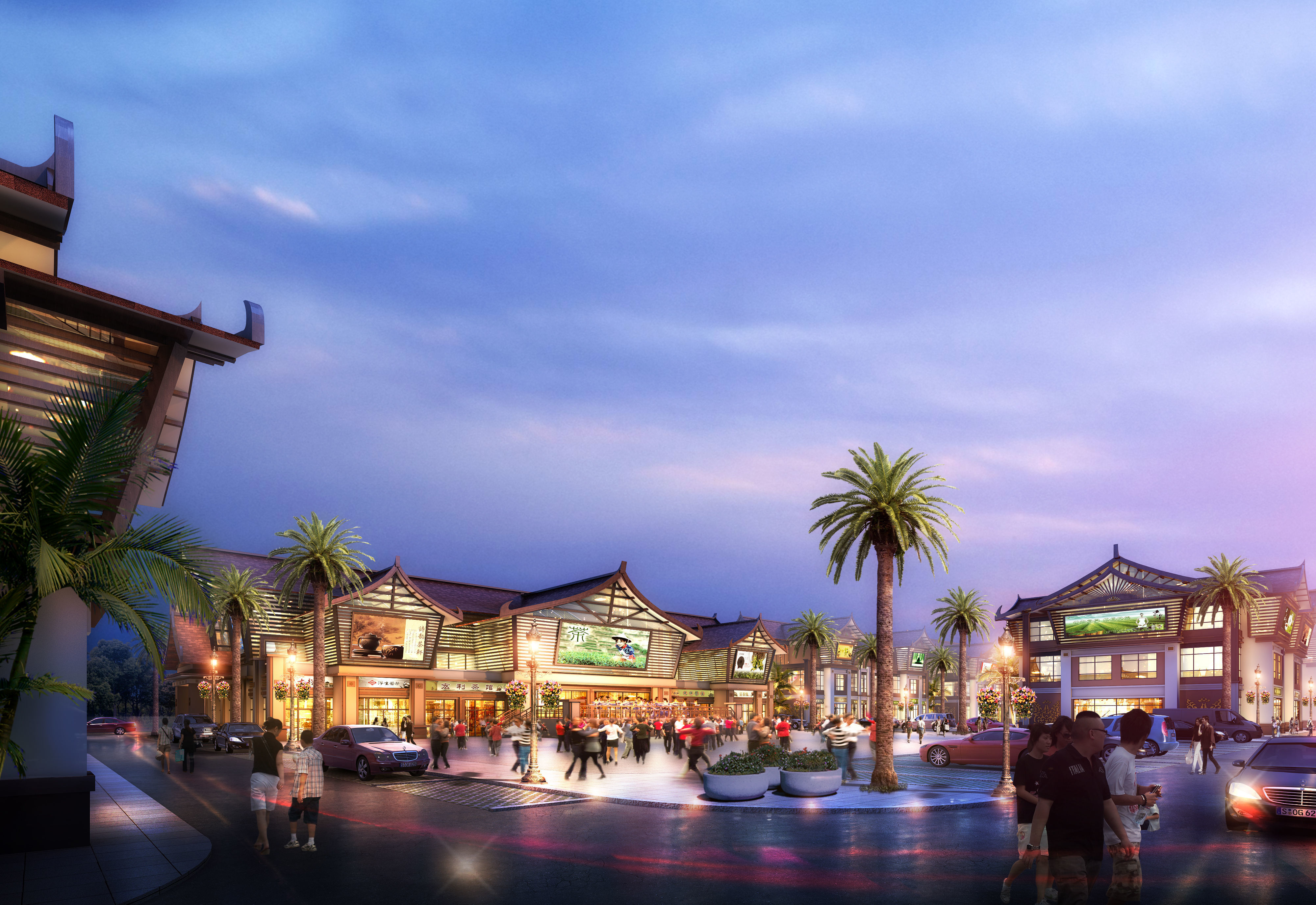 Ancient Chinese Commercial Street 020 3D model | CGTrader