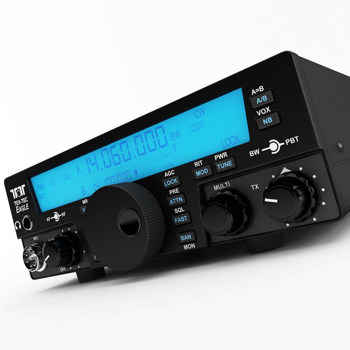 Ten Tec Eagle Transceiver 3D model CGTrader
