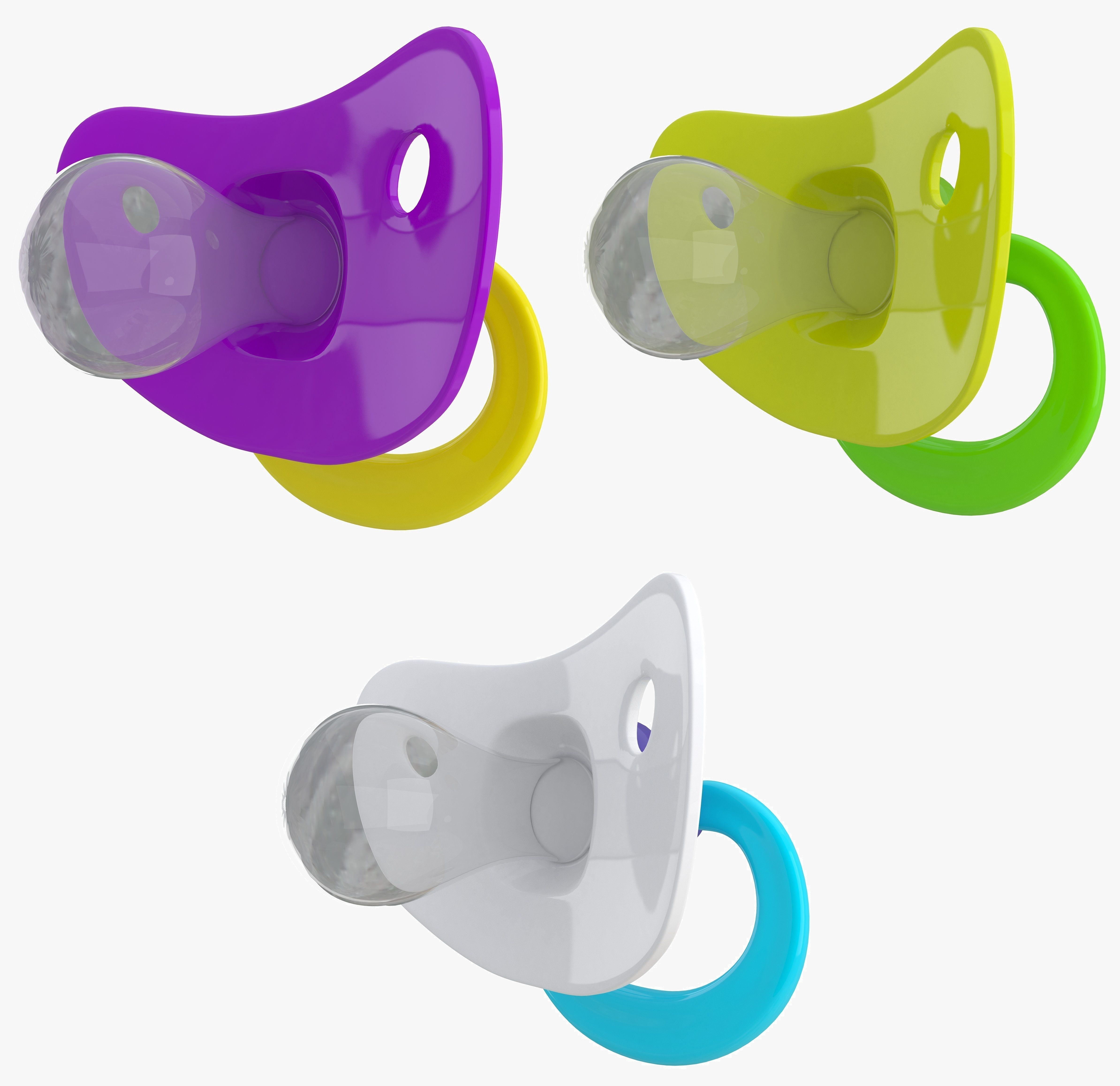Pacifiers Small Collection 3D model MAX OBJ 3DS FBX C4D LWO
