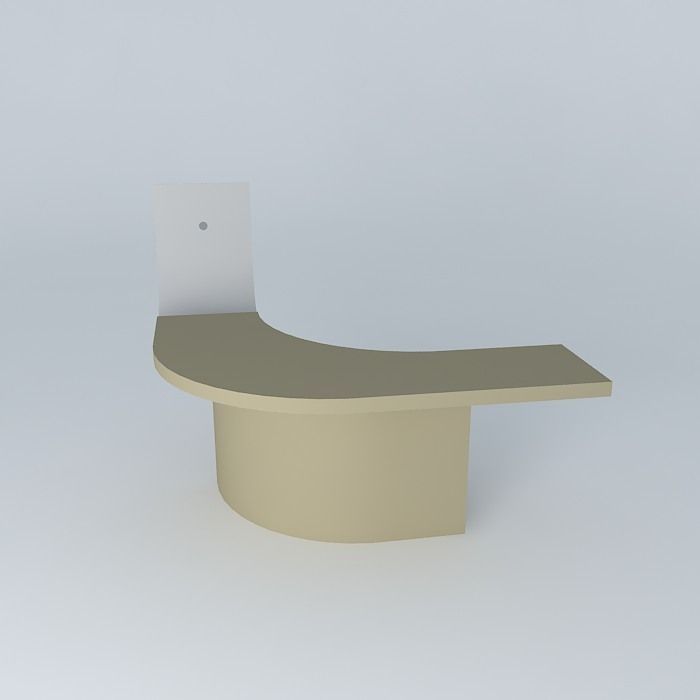 Half Round Desk 3d Model Cgtrader Half Round Desk 3d Model Max Obj 3ds Fbx Stl Skp 3
