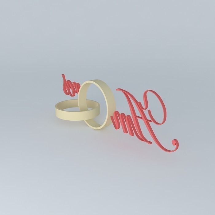 Amores rings Free 3D model