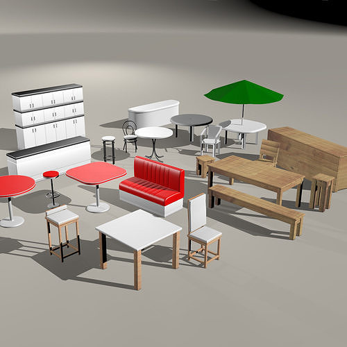 3D Restaurant Furniture 3D model CGTrader