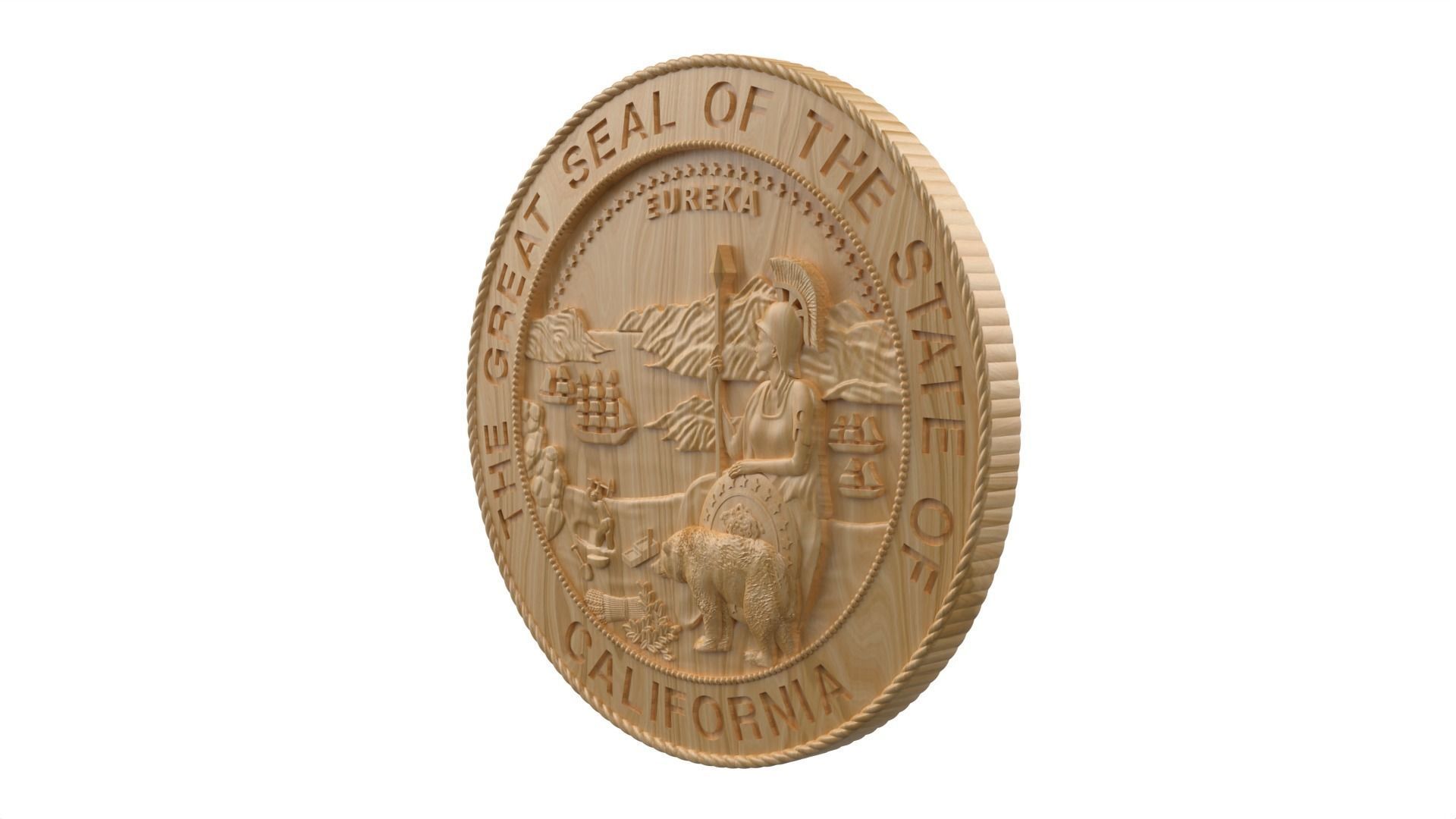 California state seal 3D model 3D printable CGTrader