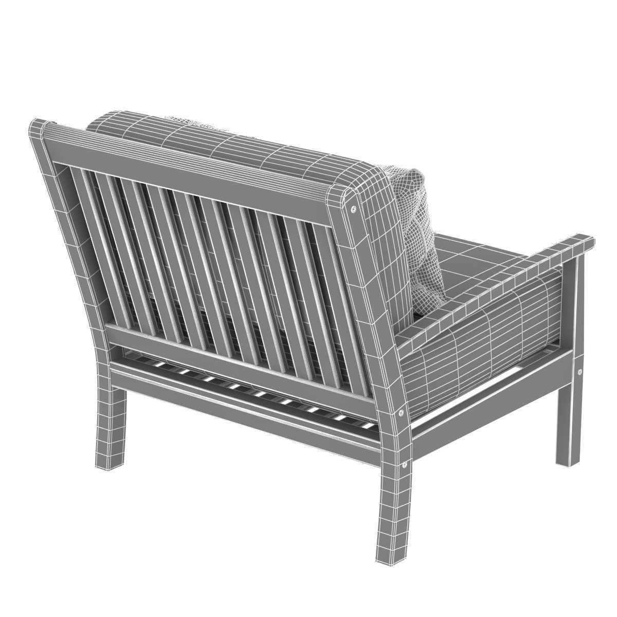 Teak warehouse NAPLES TEAK OUTDOOR CLUB CHAIR 3D model CGTrader