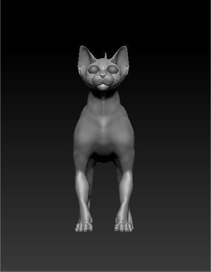 sphinx cat Low-poly 3D model
