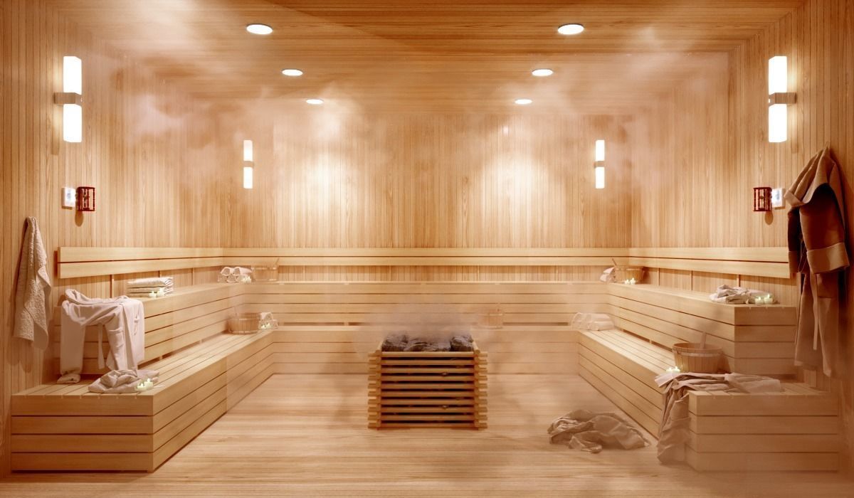 Realistic Sauna Room with steam effect 3D model CGTrader