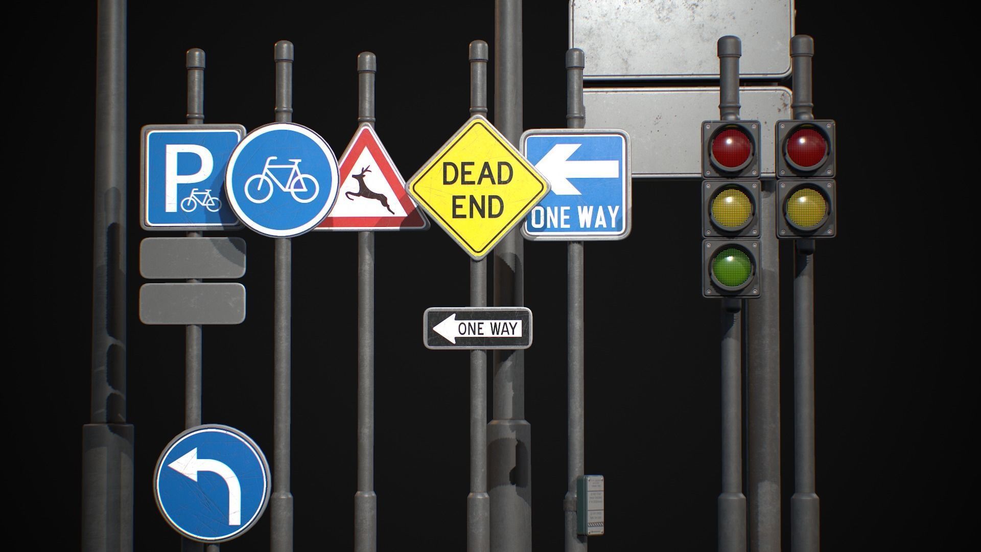 Street Sign Traffic Light Signal