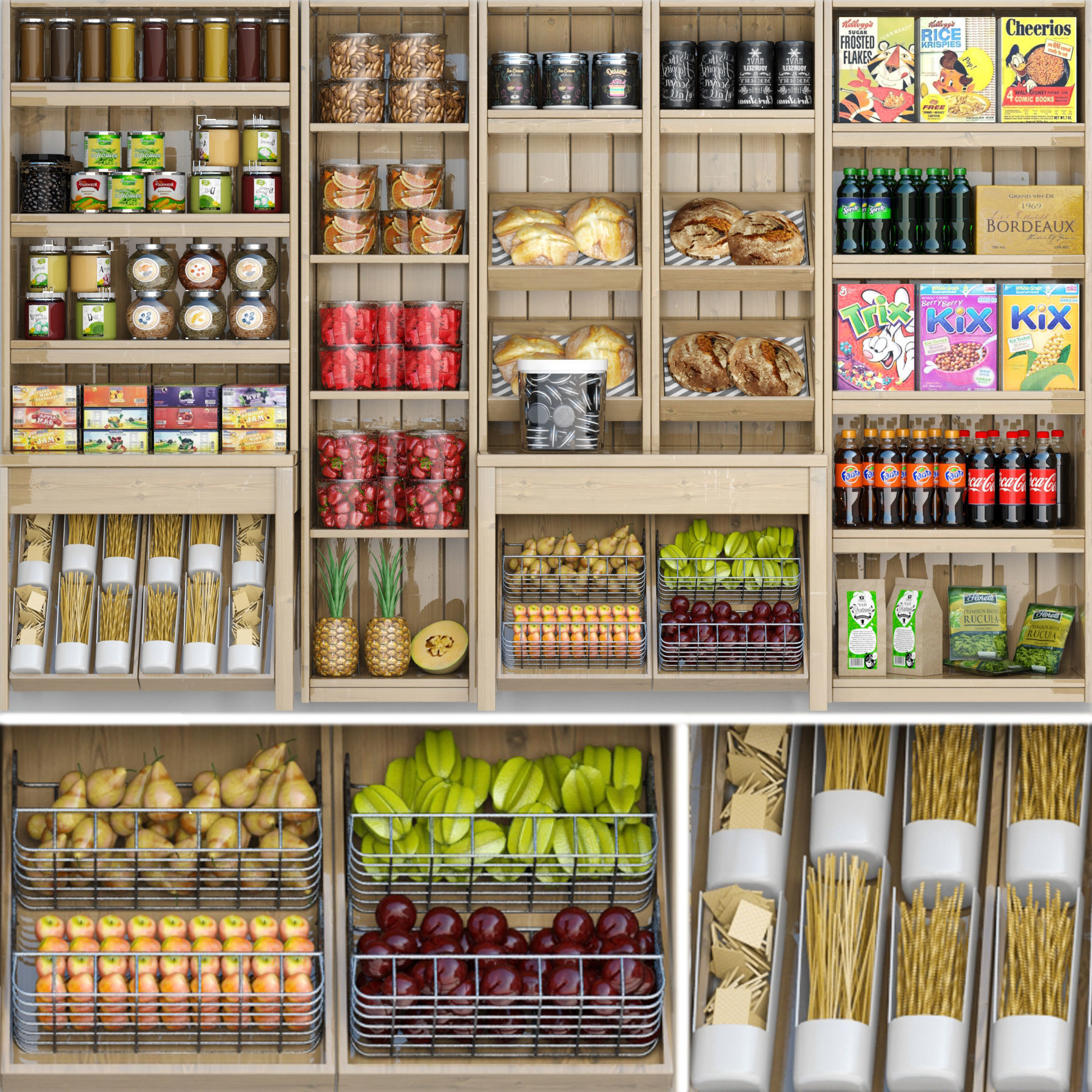 Food Showcase Types 3D model Food Showcase | CGTrader