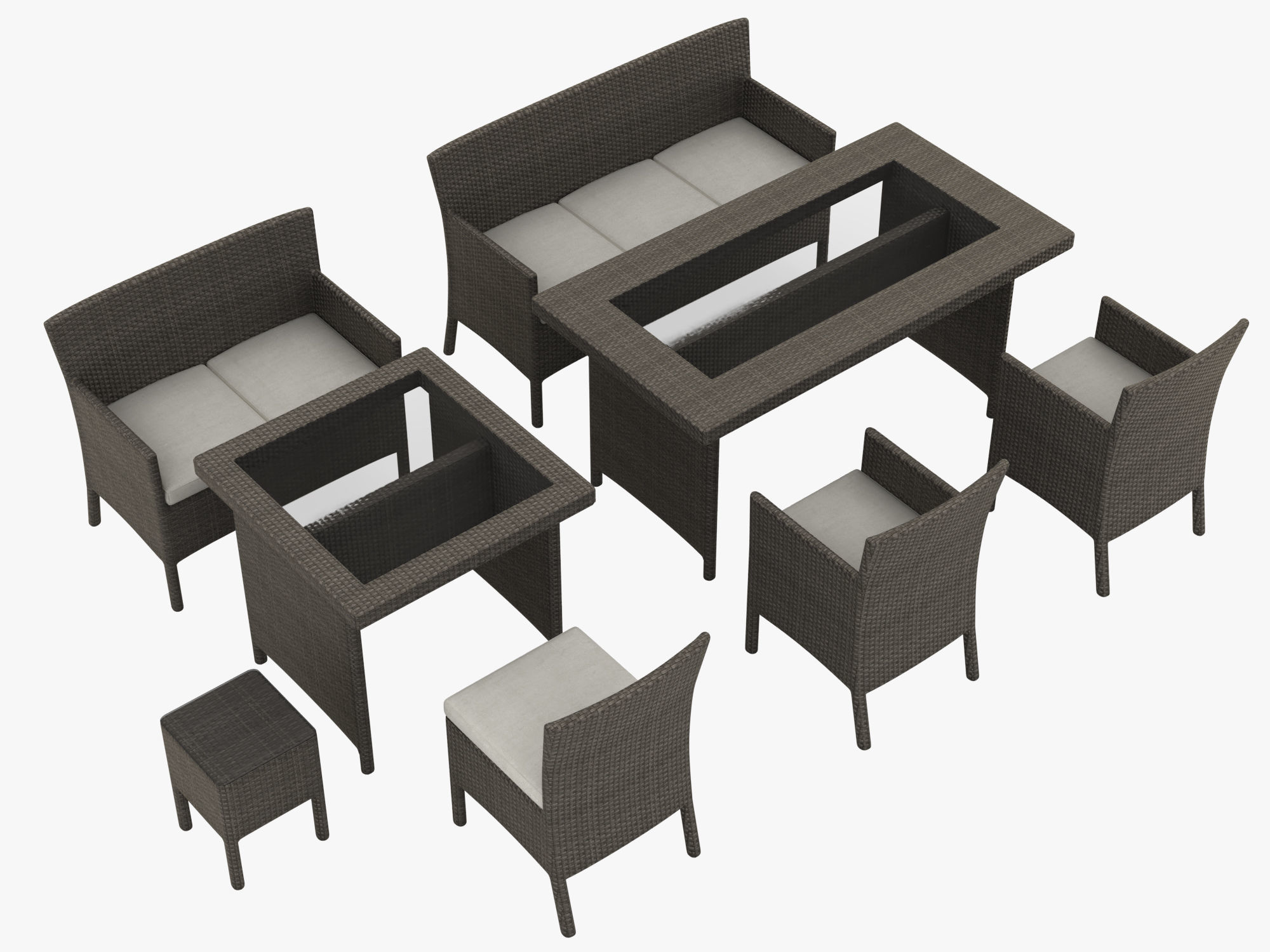 Patio Furniture 3D model CGTrader