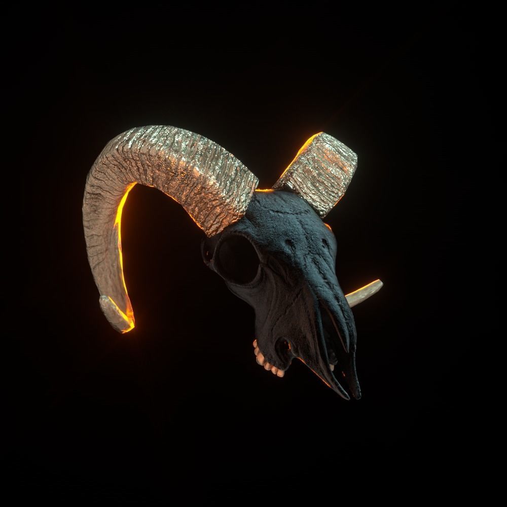 demon 3D Goat skull head | CGTrader