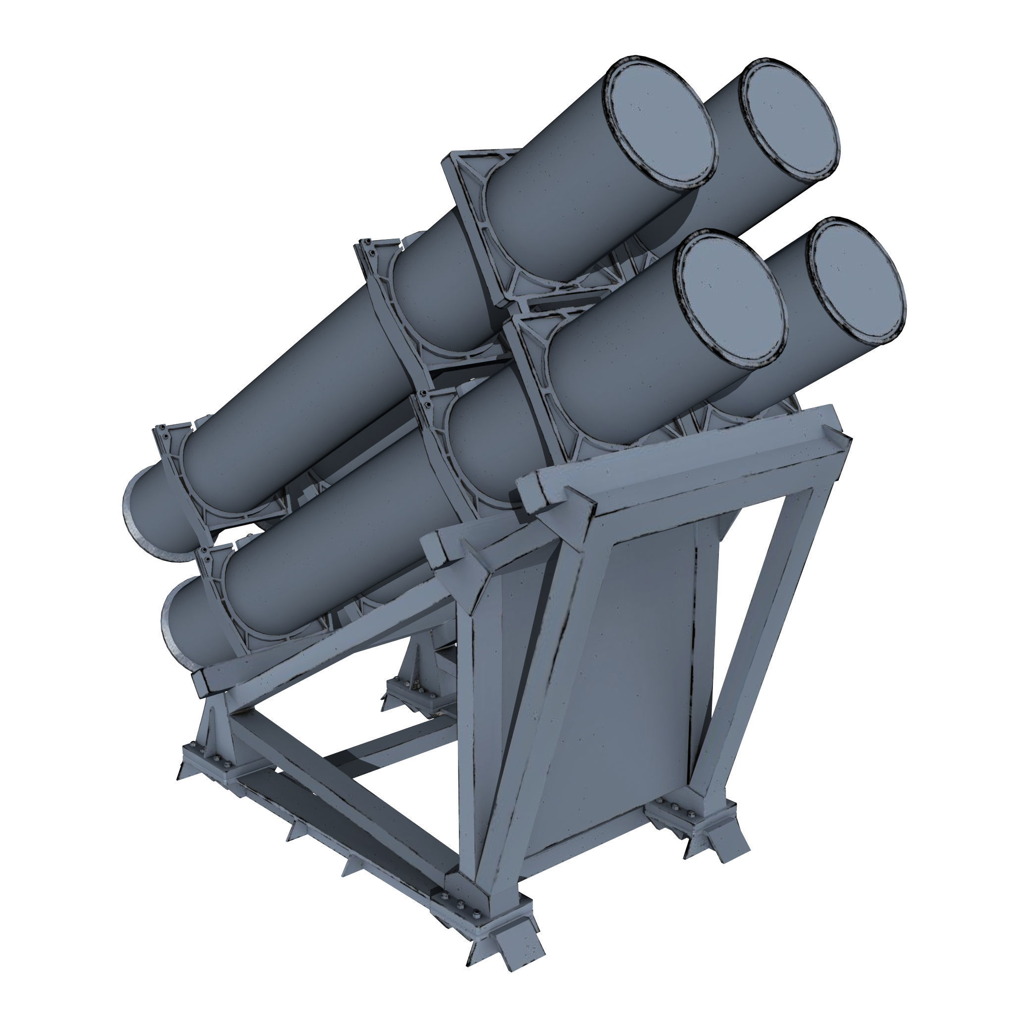 3D model Harpoon Missile Launcher VR / AR / low-poly | CGTrader