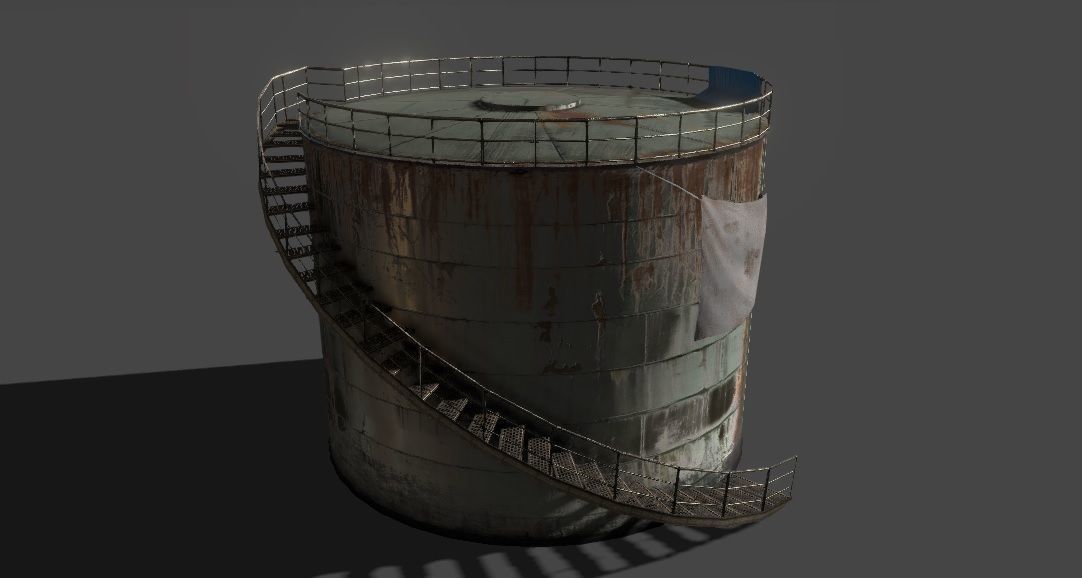 Lowpoly oil tank