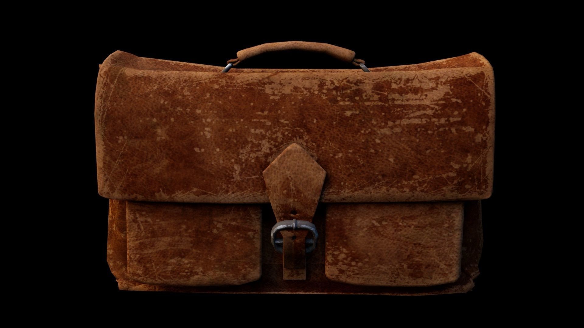 old leather briefcase 3D model CGTrader