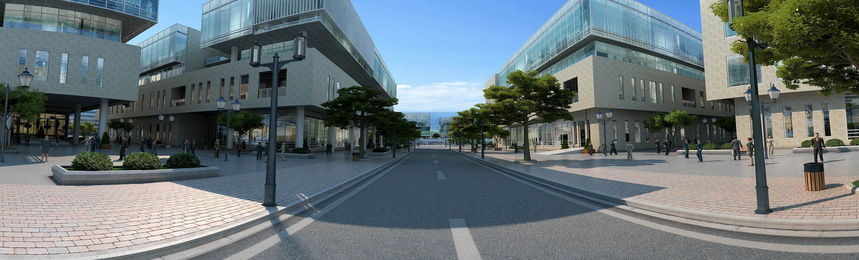 Senior Office District Street View 01 3D model